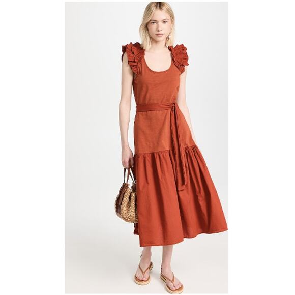 NATION LTD x Evereve NWT Everleight Dress in Cayenne // S - Picture 4 of 15